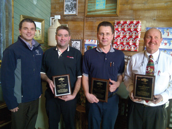 The CARE for CARS volunteers from left to right are: William Burchardt, GPC NAPA District Manager; Matt Weber, Clark’s Car Care; Ray Mazeika, Lang’s Auto Service; and Bruce Petrie, NAPA Naperville, Ill. Not pictured is Brian Downing of NAPA Downers Grove, Ill. 