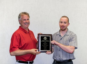 (From left to right): Bill Evans, CRP Automotive catalog database manager, and Joe Zippo, catalog coordinator, accepted the NCMA President’s Awards for Electronic Data Excellence on behalf of CRP Automotive.
